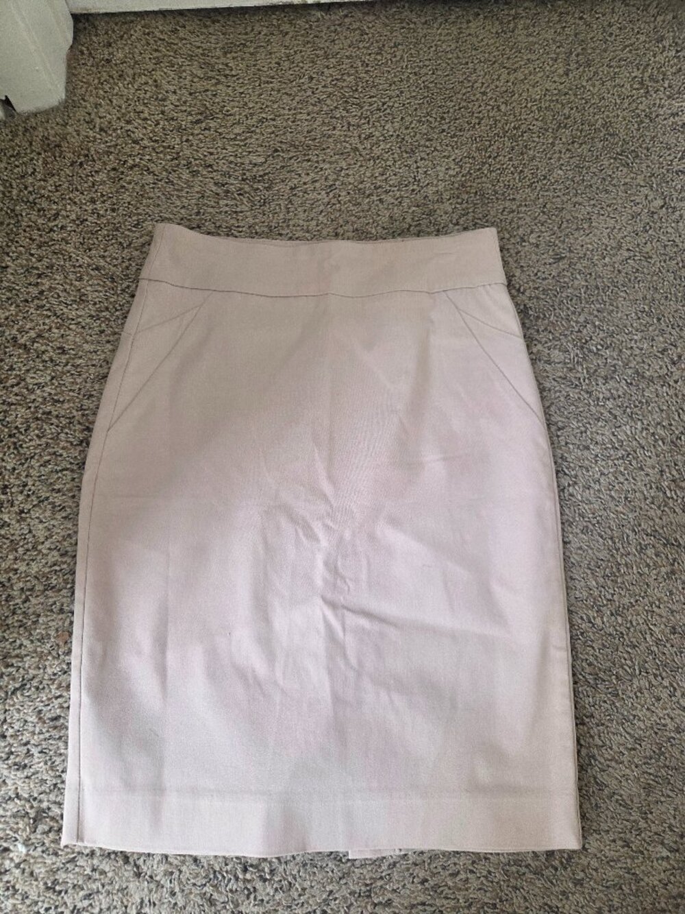 Beige Pencil Skirt - Elasticy - XS